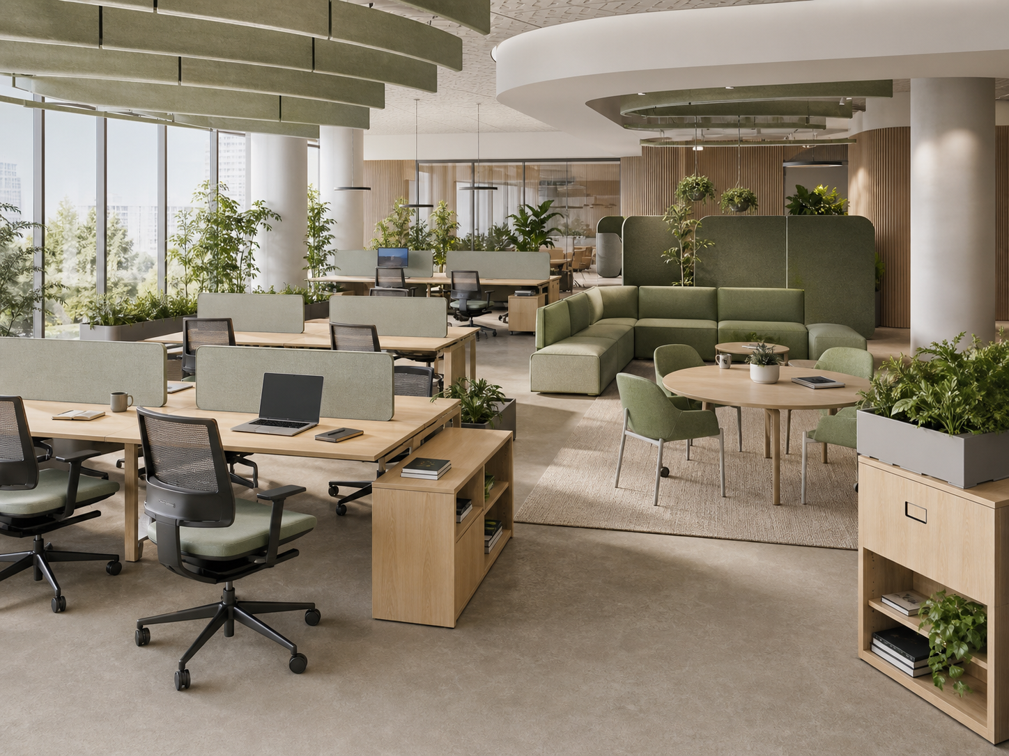Biophilic Collaborative Office Solution