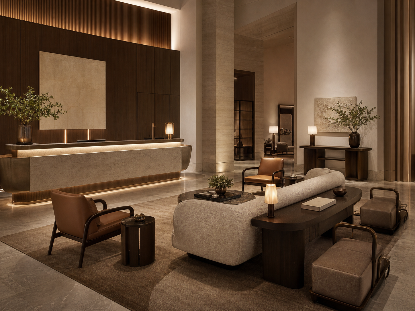 Refined Luxury Hotel Lobby Solution
