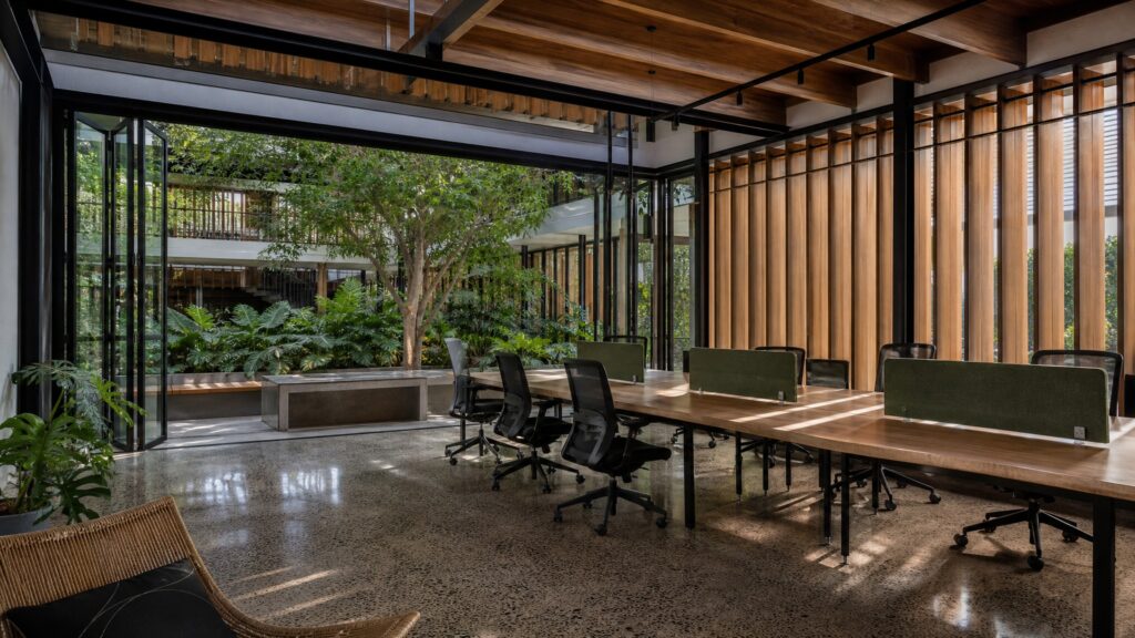 Turnkey office in Nairobi with durable climate-smart custom furniture by SimpleCentury