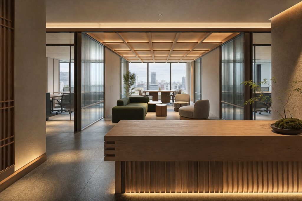 Turnkey workspace Osaka — SimpleCentury Japanese-craft commercial office furniture