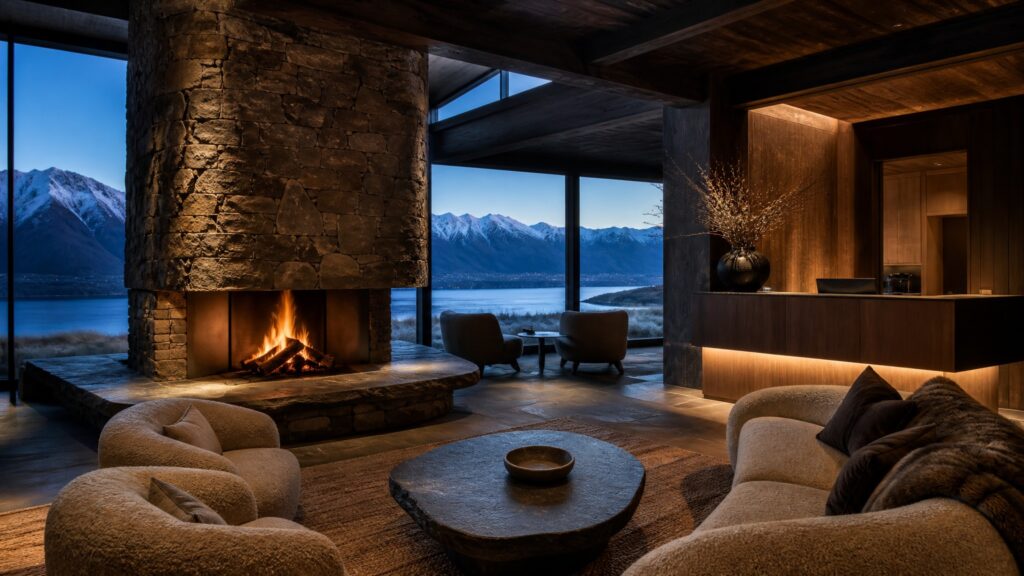Alpine boutique hotel interior furnishing in Queenstown by SimpleCentury