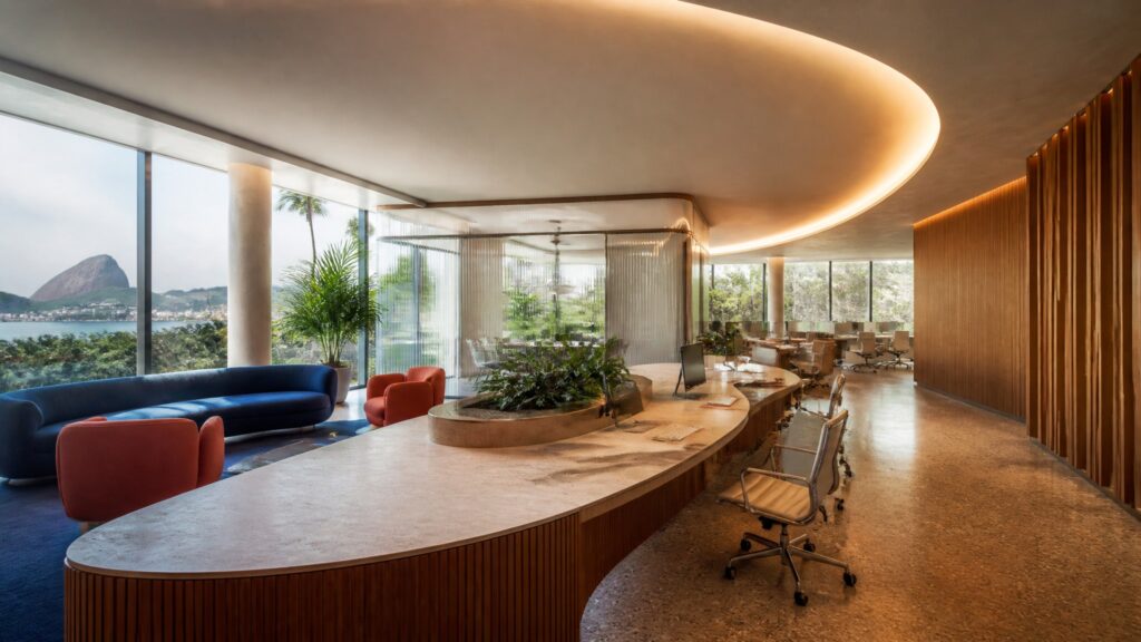 Vibrant resilient turnkey office furniture in Rio de Janeiro by SimpleCentury